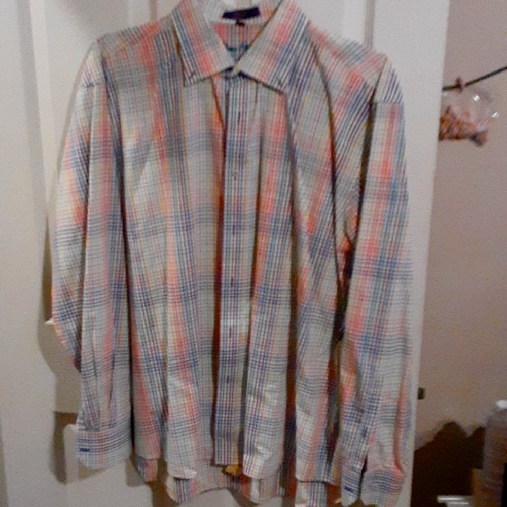 Alan Flusser X-Large multi colored checked shirt